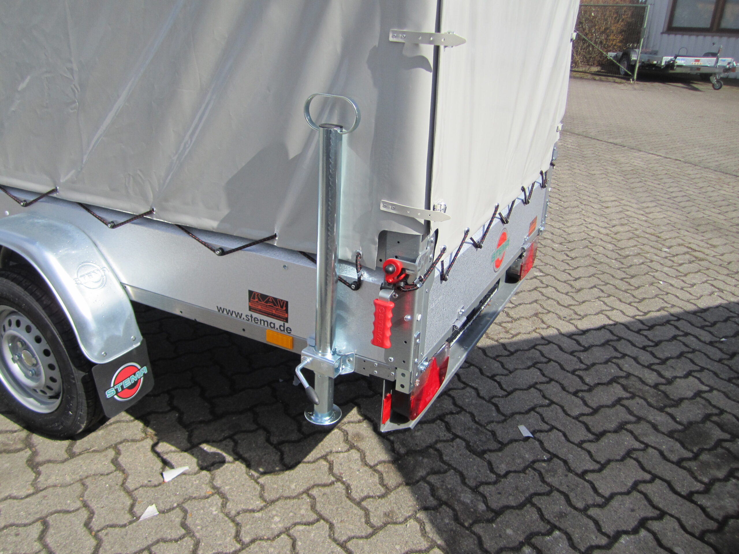 Anhänger Stema Hochplane 750 KG Basic STL 7.5-25-13.1 mit Plane grau und Spriegel 100 cm, ungebremst PKW Anhänger – Bild 6