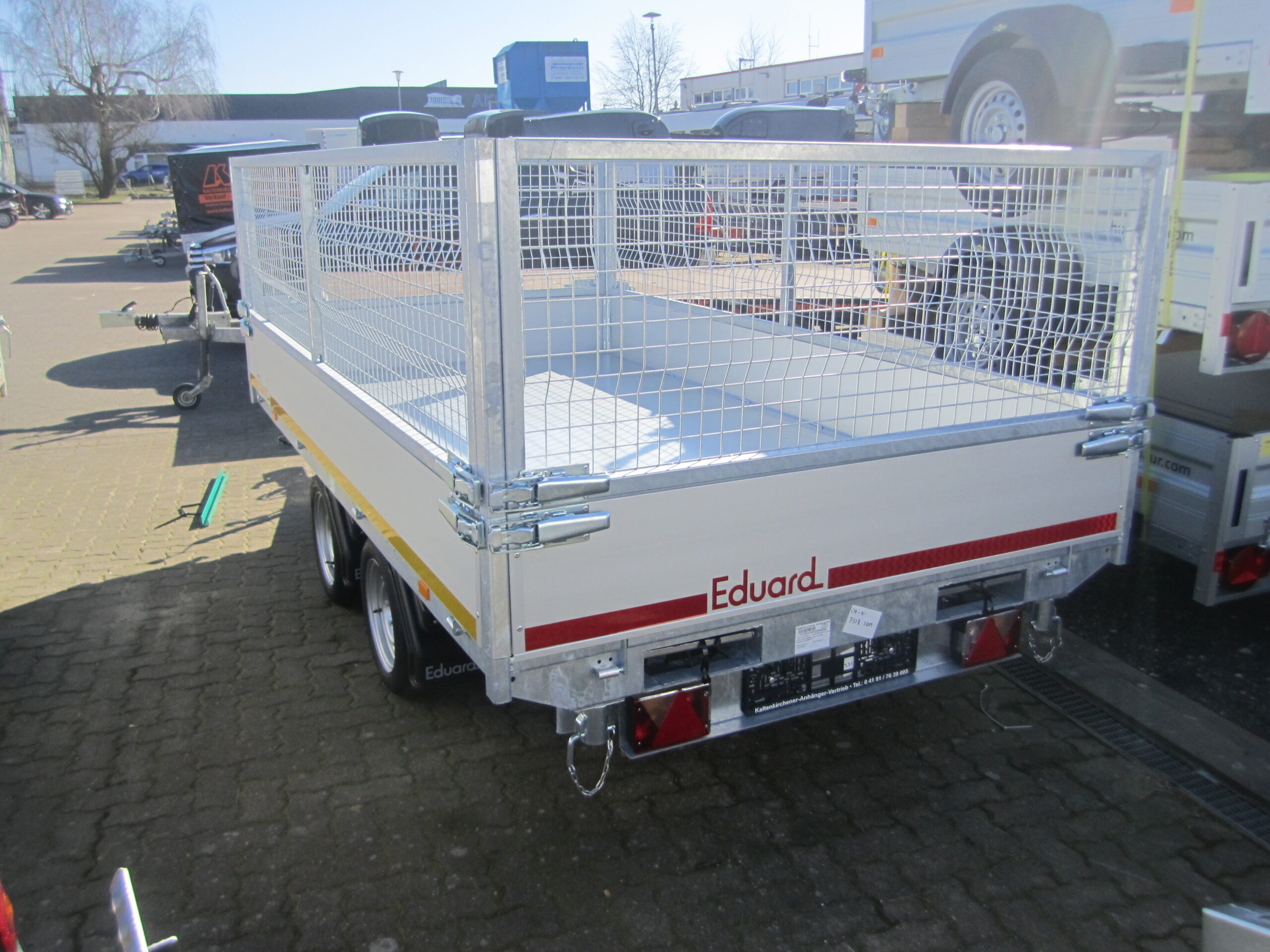 Anhänger EDUARD 3 Seiten Kipper 3,5 t PKW Anhänger Alu Rampen Laubgitter – Bild 7
