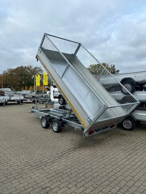 EDUARD 4x2 m . 3,5 t mit 2442 kg Zuladung. 4020 -GD- 3 Seitenkipper, Alu-Auffahrschienen, Bordwände 30cm -3500kg- E & H-Pumpe - Lfh:63cm-195/50R134020 - Laubgitter pendelbar - 70cm hoch – Bild 13