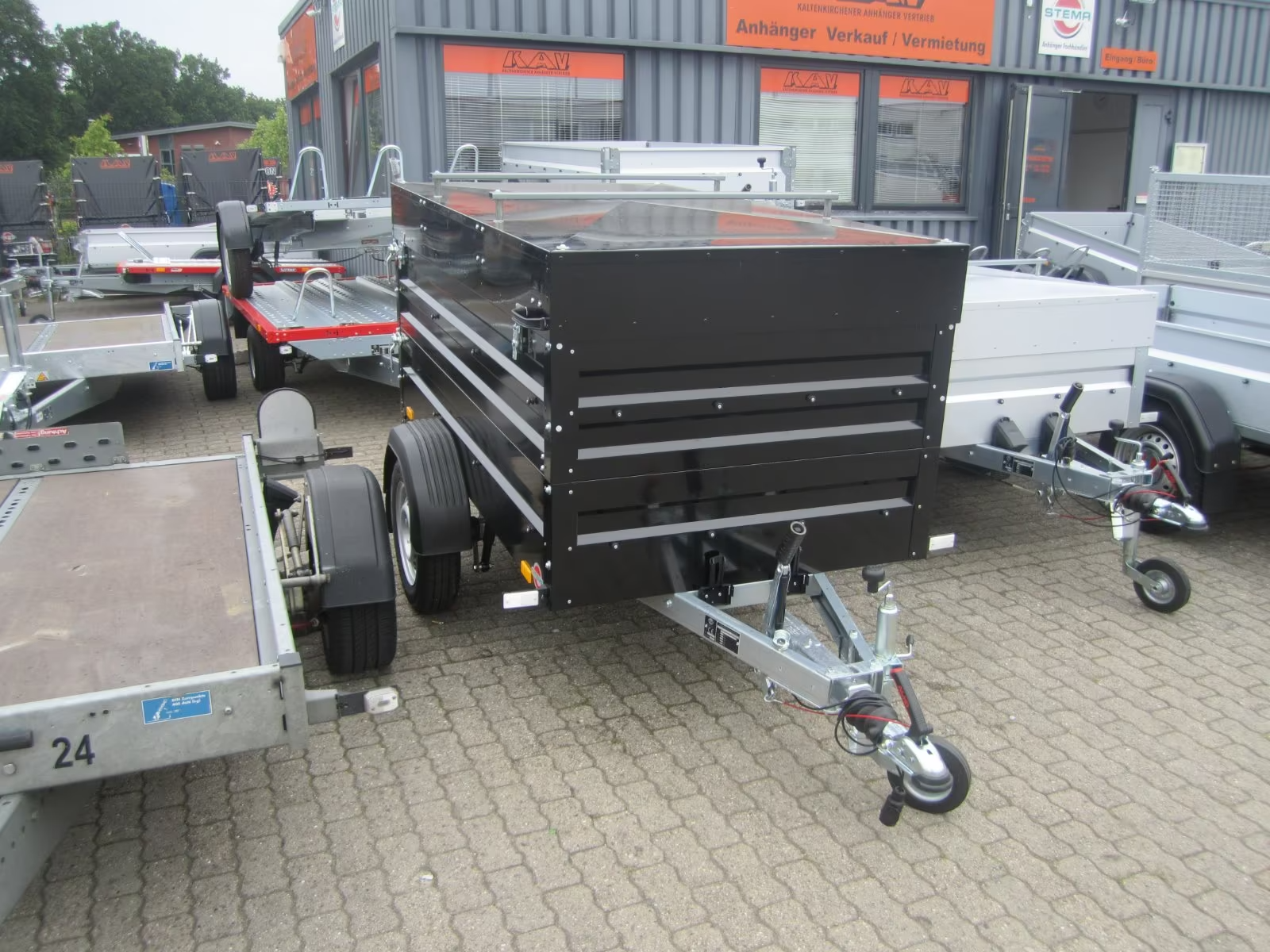 Stema Deckelanhänger schwarz 100 km/H PKW Anhänger – Bild 5