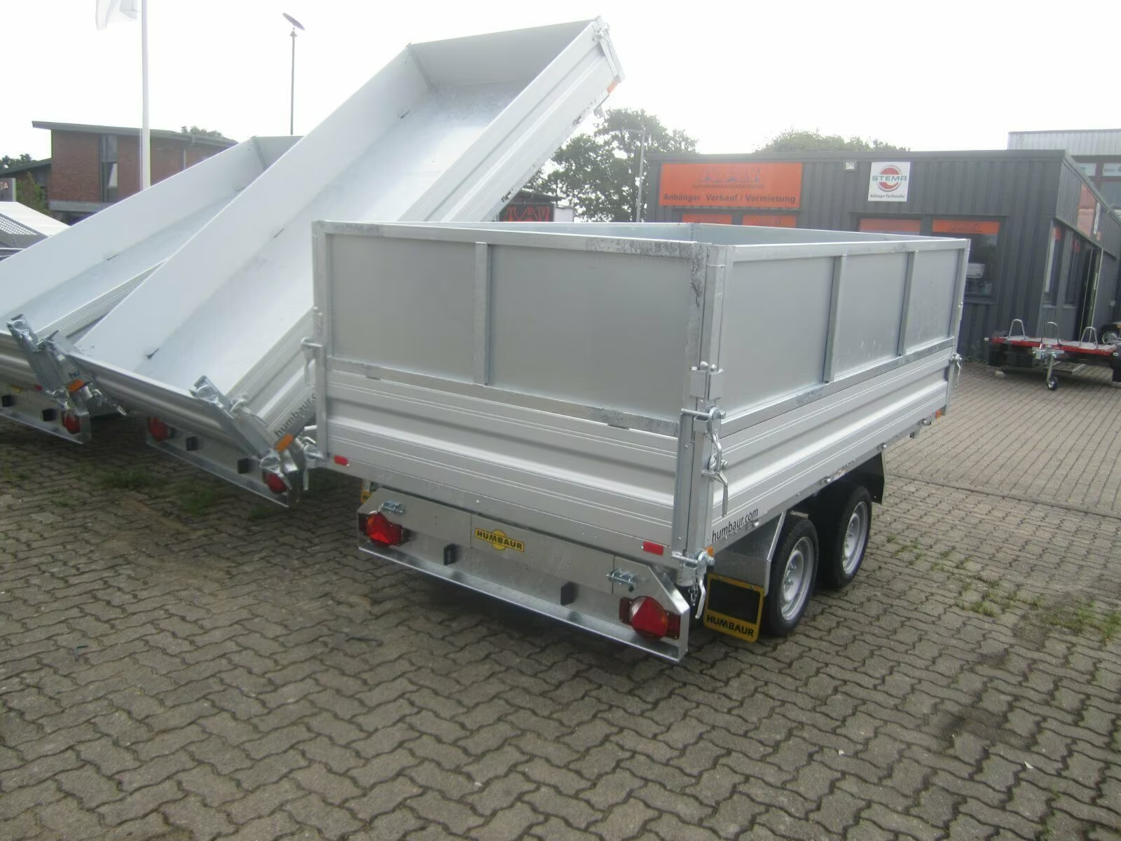 Humbaur HTK 3500.31 3 seiten Kipper 3500 KG E-Pumpe u. Stahl Aufsatz PKW Anhänger Neu – Bild 10
