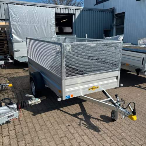 Humbaur ungebremster 750 KG 1 Achs Anhänger HA 752513 FS inkl.Stahlgitteraufsatz 620 mm inkl.Stützrad PKW Anhänger