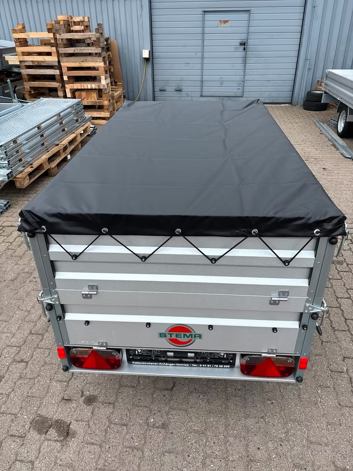Stema 750 KG Kastenanhänger 201x108 cm Ladefläche FT 7.5-20-10.1B inkl.: Stützrad Abstellstützen Bordwandaufsatz 36 cm Gesamte Bordwand 69 cm Schwarze Flachplane PKW Anhänger – Bild 10