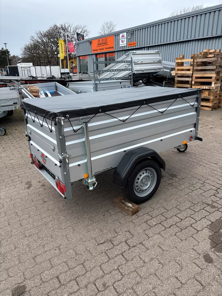 Stema 750 KG Kastenanhänger 201x108 cm Ladefläche FT 7.5-20-10.1B inkl.: Stützrad Abstellstützen Bordwandaufsatz 36 cm Gesamte Bordwand 69 cm Schwarze Flachplane PKW Anhänger – Bild 12
