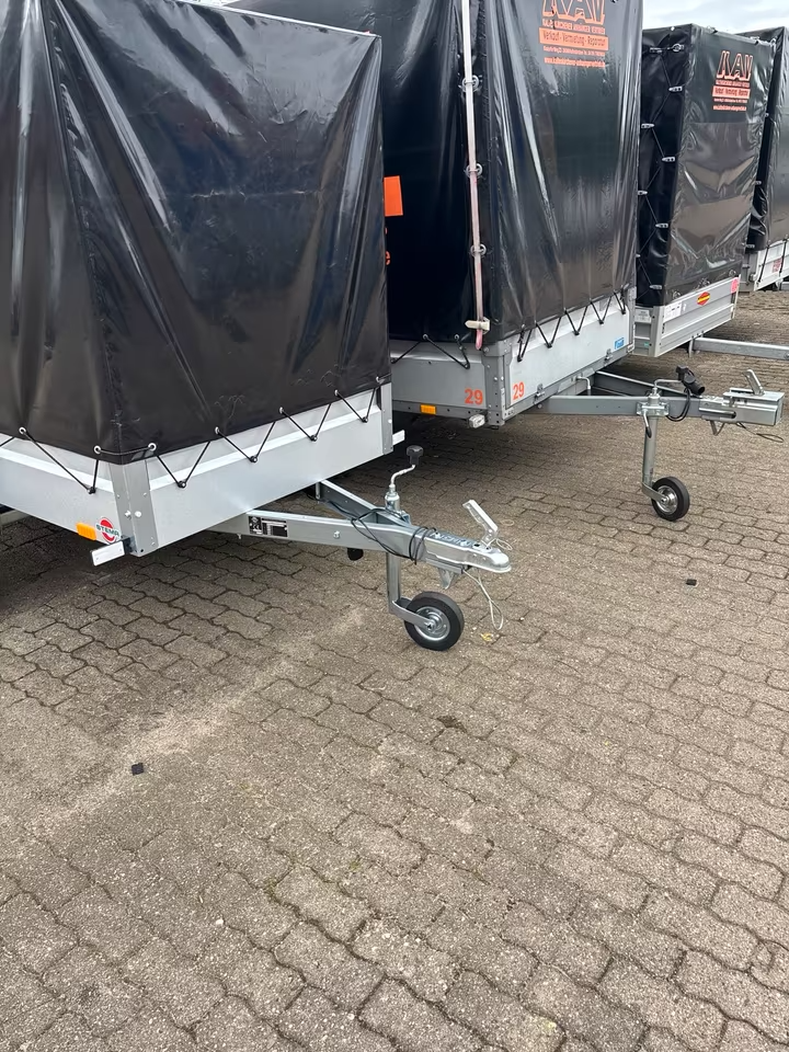 Stema 750 Planen Anhänger Innenhöhe 133 cm FT mit Plane und Spriegel Schwarz FT 7.5-20-10.1B mit Plane anthrazit und Spriegel 100 cm PKW Anhänger – Bild 2